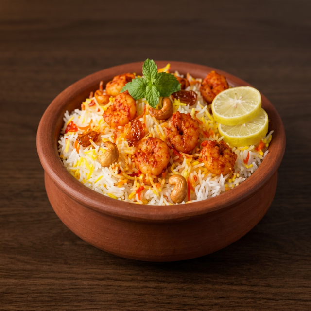 Shrimp Biryani.